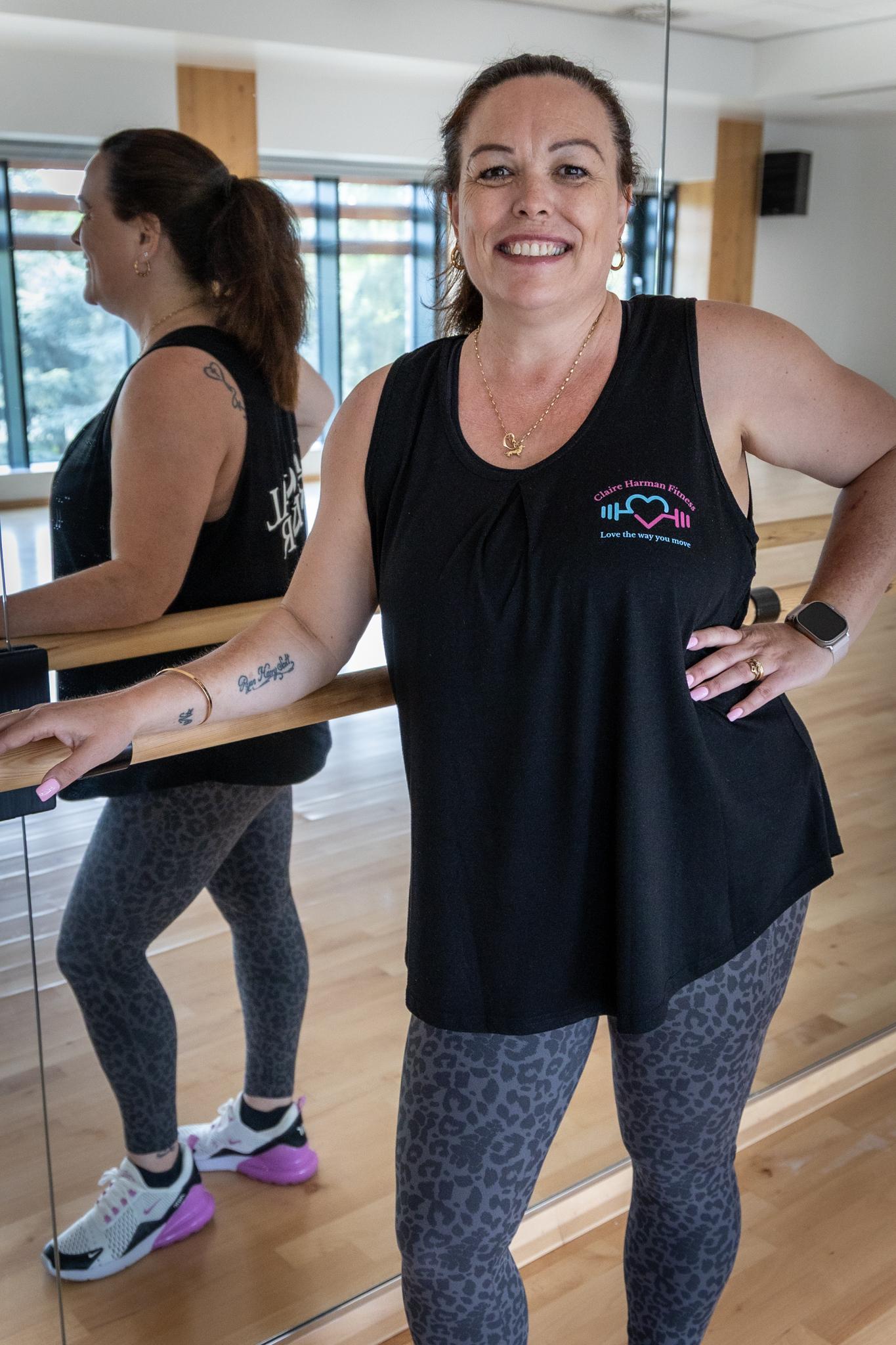 Claire at the studio barre