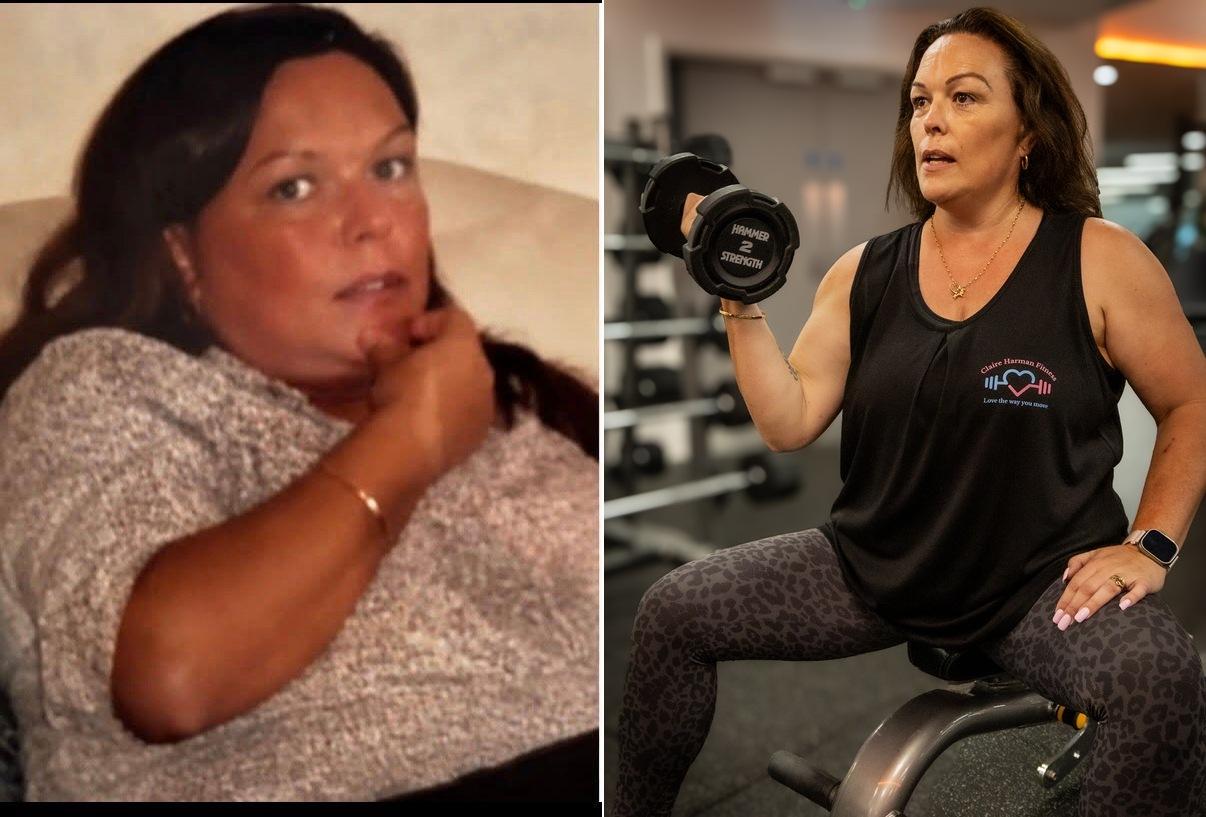 Claire's before and after transformation