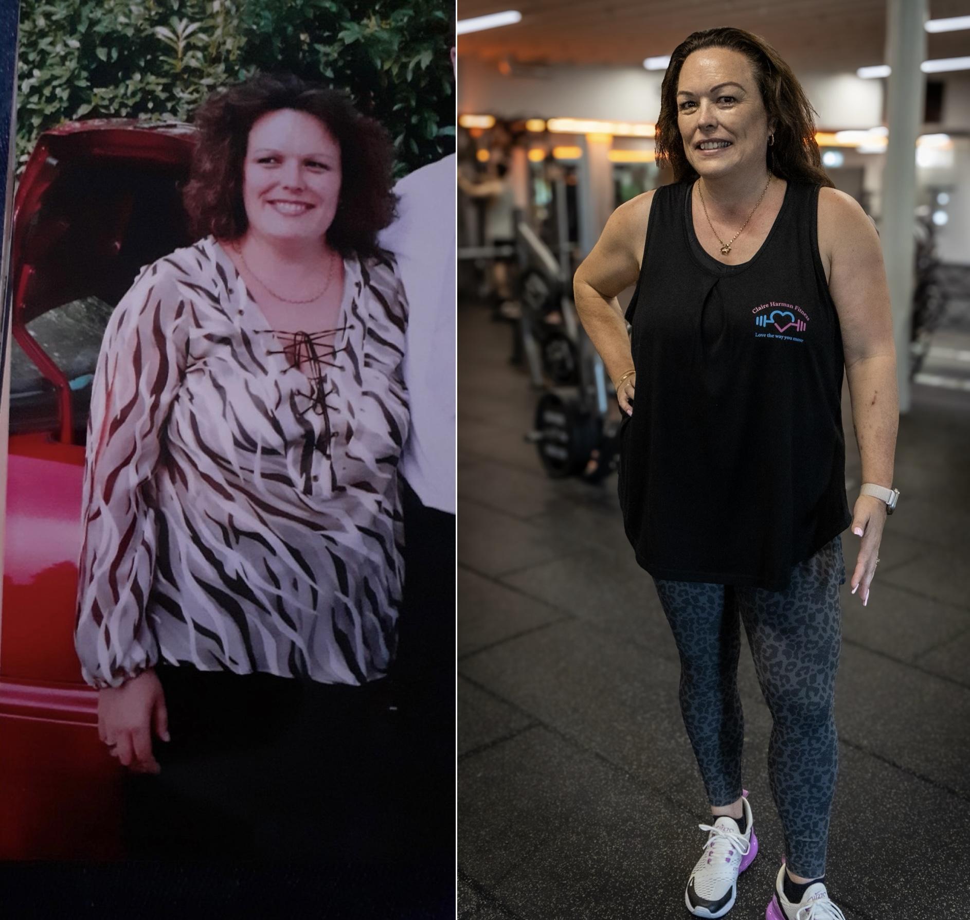 Claire smiling before and after her fitness journey