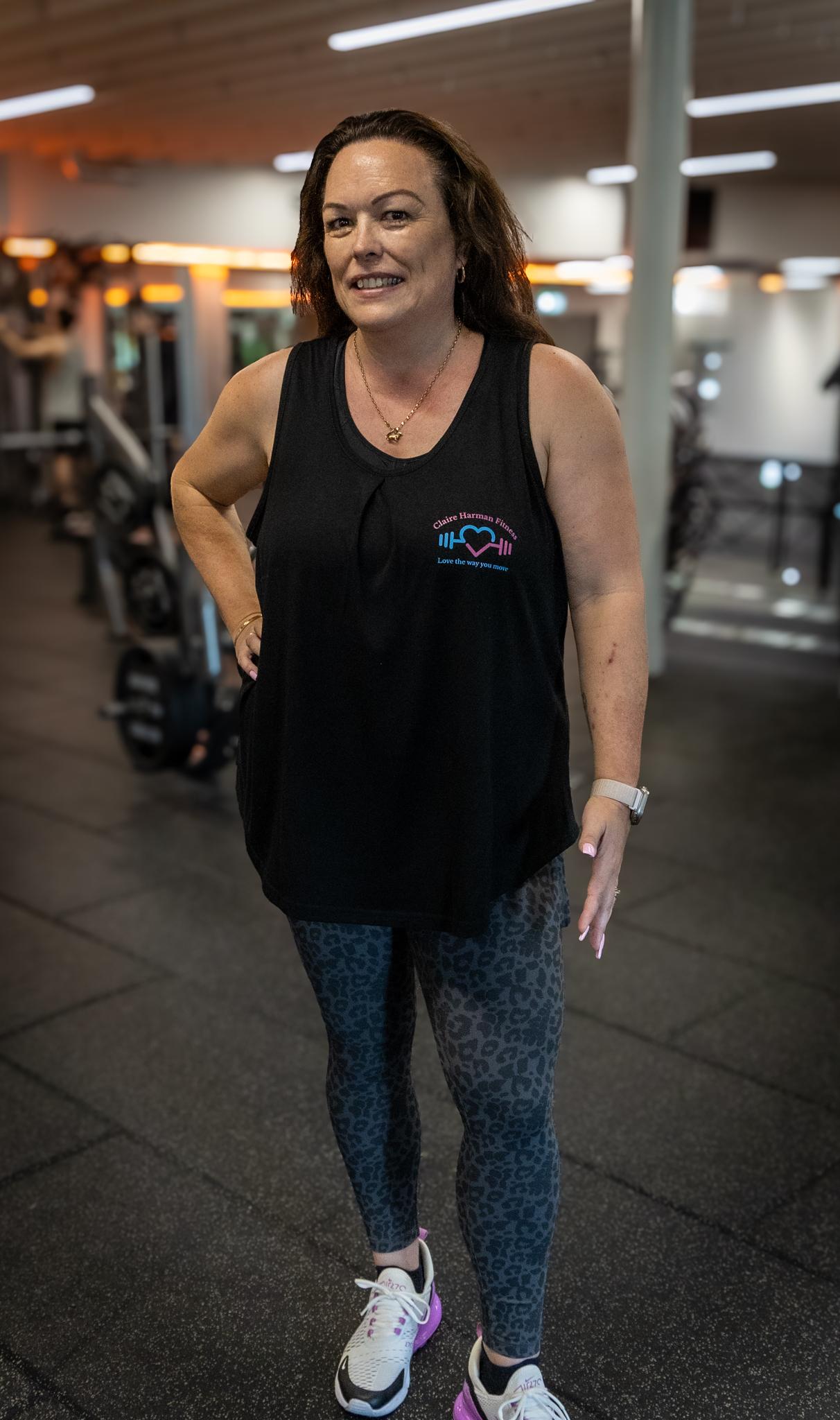 Claire mid workout